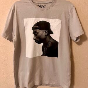 Men’s gray graphic T-Shirt “2PAC”